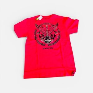 Vintage Sz M Y2K NWT Hard Rock Cafe Save the Planet Singapore Tee - Red Graphic